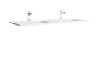 Alvoro Vela dubbele meubelwastafel 120x45cm - keramiek - 2 kraangaten - wit