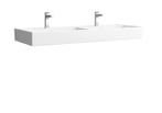Alvoro Nova dubbele meubelwastafel 120x45cm - keramiek - 2 kraangaten - wit