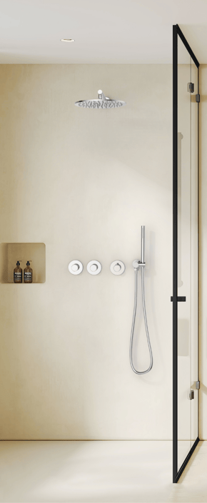 Alvoro Aura inbouw regendoucheset - hoofddouche 30cm - staafhanddouche - 40cm wandarm - wandsteun - chroom
