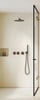 Alvoro Aura inbouw regendoucheset - hoofddouche 30cm - staafhanddouche - 40cm wandarm - wandsteun - geborsteld brons PVD