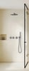Alvoro Aura inbouw regendoucheset - hoofddouche 30cm - staafhanddouche - 40cm wandarm - wandsteun - geborsteld gunmetal PVD