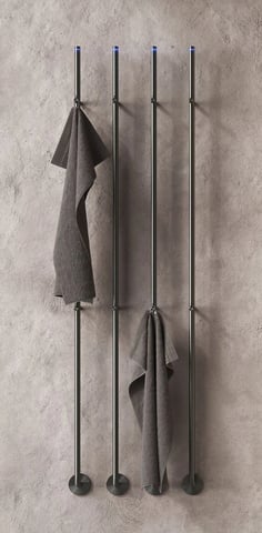 Instamat Jay elektrische handdoekwarmer 175 cm gun metal