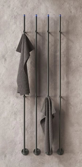 Instamat Jay elektrische handdoekwarmer 175 cm gun metal