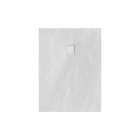 Brauer Asteroid douchebak mineraalmarmer - 120x80cm - mat wit