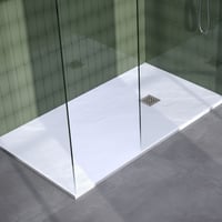 Brauer Asteroid douchebak mineraalmarmer - 180x80cm - mat wit