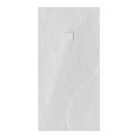 Brauer Asteroid douchebak mineraalmarmer - 180x80cm - mat wit