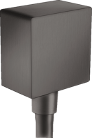 Hansgrohe FixFit Square muuraansluitbocht - brushed black chrome