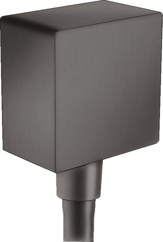Hansgrohe FixFit Square muuraansluitbocht - brushed black chrome