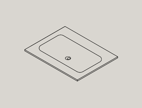 Martens & Meijer Arq meubelwastafel 60x46cm solid surface - zonder kraangat - mat wit