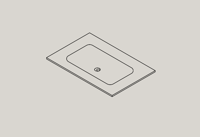 Martens & Meijer Arq meubelwastafel 70x46cm solid surface - zonder kraangat - mat wit