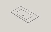 Martens & Meijer Arq meubelwastafel 80x46cm solid surface - zonder kraangat - mat wit