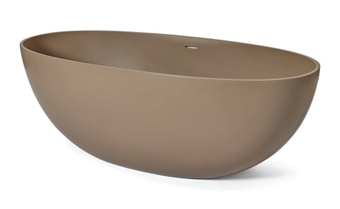 Luca Comfortstone vrijstaand bad 160x76cm - castagno