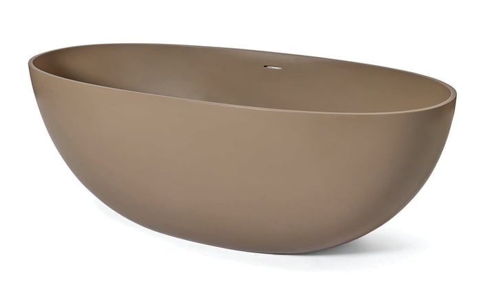 Luca Comfortstone vrijstaand bad 160x76cm - castagno