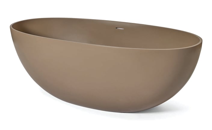 Luca Comfortstone vrijstaand bad 170x80cm - castagno