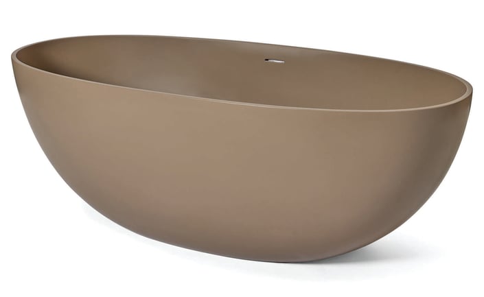Luca Comfortstone vrijstaand bad 180x80cm - castagno