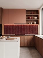 Sottocer Earth wandtegel 6x25cm - burgundy