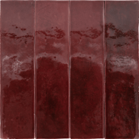Sottocer Earth wandtegel 6x25cm - burgundy