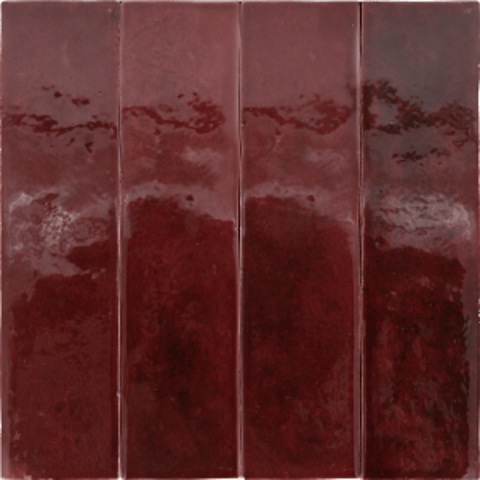 Sottocer Earth wandtegel 6x25cm - burgundy