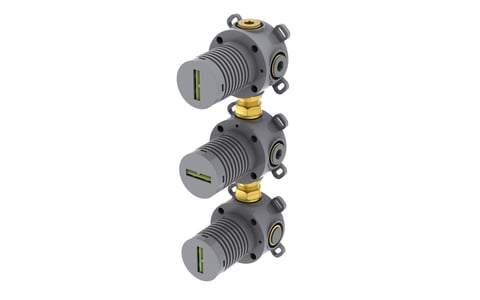 Regn inbouwdeel thermostaat - 2 stopkranen - verticaal en horizontaal