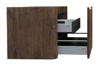 Wiesbaden Sulora badmeubelset 100x48cm - wastafel wit - 1 kraangat - bruin eiken