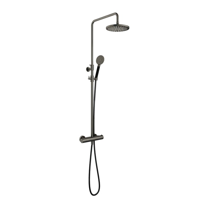 Hotbath Cobber SDS9 thermostatische stortdoucheset - ronde handdouche - 20cm hoofddouche - verouderd ijzer