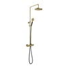 Hotbath Cobber SDS9 thermostatische stortdoucheset - ronde handdouche - 20cm hoofddouche - geborsteld messing PVD