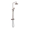 Hotbath Cobber SDS9 thermostatische stortdoucheset - ronde handdouche - 20cm hoofddouche - geborsteld koper PVD