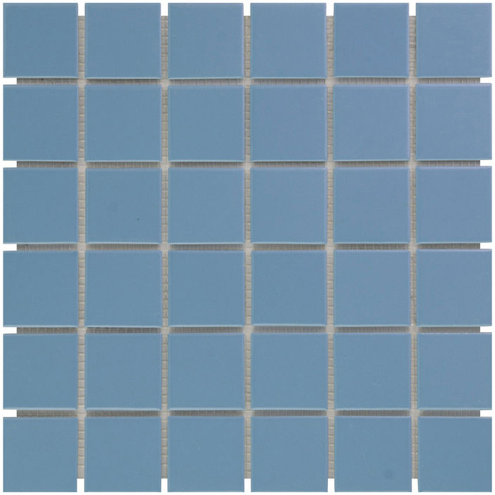The Mosaic Factory Barcelona mozaïektegel 4,8x4,8cm - Blue glossy