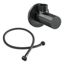 Brauer Stripe hoekstopkraan compleet met slang - geborsteld gunmetal PVD