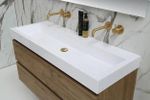 Ink Momento Wastafel Quartz zonder kraangat - Quartz grijs - 600x450x90 mm (bxdxh)