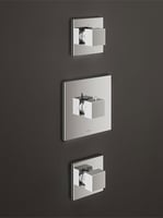 Hotbath Bloke Q007EXT (2019) afbouwdeel voor inbouw thermostaat met 2 stopkranen chroom