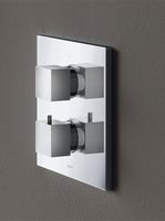 Hotbath Bloke Q009EXT afbouwdeel voor inbouw thermostaat met 2-weg omstel chroom