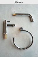Hotbath Bloke Q009EXT afbouwdeel voor inbouw thermostaat met 2-weg omstel chroom