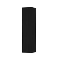 Ink Hoge kast tbv grepen - 169x36cm - 1 deurs - links/rechts - verticaal gefreesd - fineer matt intens black