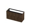 Ink onderkast 120x45cm - push to open - 2 lades - verticaal gefreesd - fineer chocolate