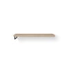 Looox Wooden Base Shelf Solo wastafelblad 140x46cm - zwarte handdoekhouder links - old grey
