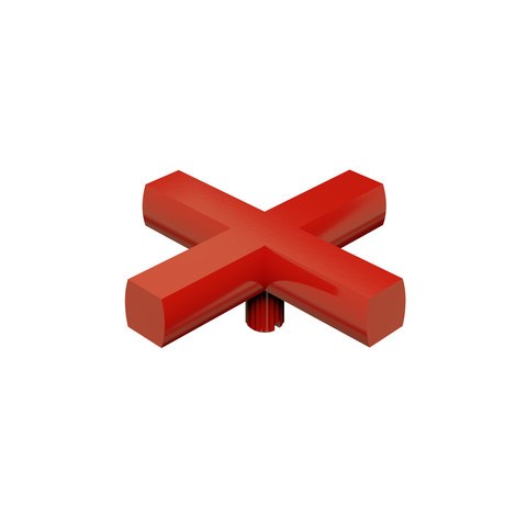 Blinq Cross kruisgreep voor kraan rood