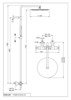 Blinq Cross showerset thermostatisch met kruisgreep bronze