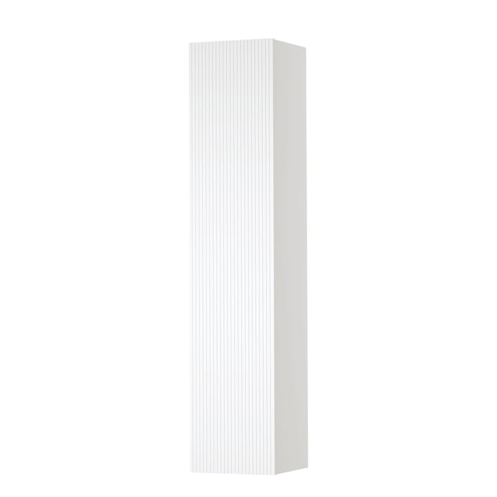 Ink Hoge kast tbv grepen - 169x36cm - 1 deurs - links/rechts - verticaal gefreesd - mat wit