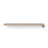 Looox Wooden Base Shelf Solo wastafelblad 200x46cm - zwarte handdoekhouder rechts - old grey