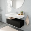 Mondiaz Alan badmeubel 100cm Urban 1 lade - Cloud wastafel Talc midden - 1 kraangat
