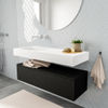 Mondiaz Alan badmeubel 120cm Urban 1 lade - Cloud wastafel Talc links - zonder kraangat