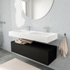 Mondiaz Alan badmeubel 120cm Urban 1 lade - Cloud wastafel Talc dubbel - 2 kraangaten