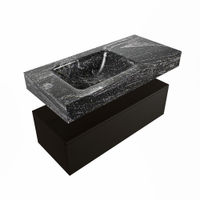 Mondiaz Alan Dlux badmeubel 100cm Urban - Cloud wastafel Lava links - zonder kraangat