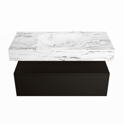 Mondiaz Alan Dlux badmeubel 100cm Urban - Cloud wastafel Glace midden - met 1 kraangat
