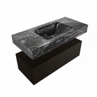 Mondiaz Alan Dlux badmeubel 100cm Urban - Cloud wastafel Lava midden - met 1 kraangat