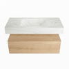 Mondiaz Alan Dlux badmeubel 100cm Washed Oak - Cloud wastafel Opalo midden - met 1 kraangat