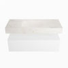Mondiaz Alan Dlux badmeubel 110cm Talc - Cloud wastafel Ostra midden - met 1 kraangat
