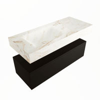 Mondiaz Alan Dlux badmeubel 110cm Urban - Cloud wastafel Frappe links - zonder kraangat