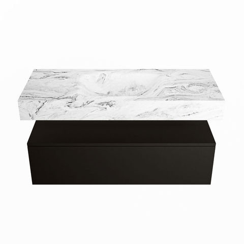 Mondiaz Alan Dlux badmeubel 110cm Urban - Cloud wastafel Glace midden - zonder kraangat